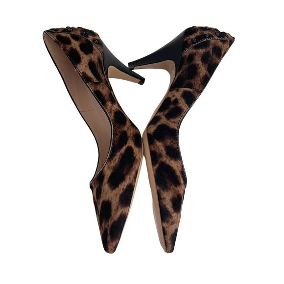 Tod's Calf Hair Leopard Print Pump Heel, Size 35.5 (US 5.5) NWOB - Picture 4 of 6